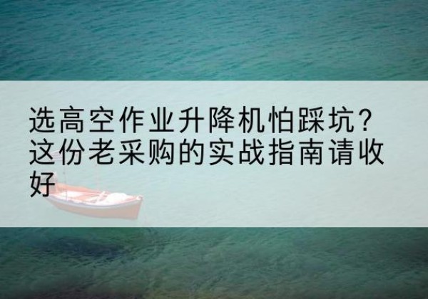 南郑高空作业升降机厂家推荐-选高空作业升降机怕踩坑？这份老采购的实战指南请收好
